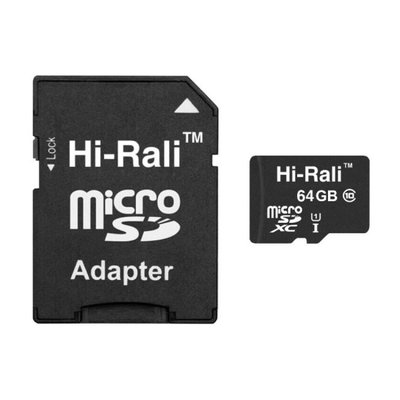 Карта Пам'яті Hi-Rali MicroSDXC 64gb UHS-1 10 Class &amp;amp; Adapter ЦУ-00038194 фото