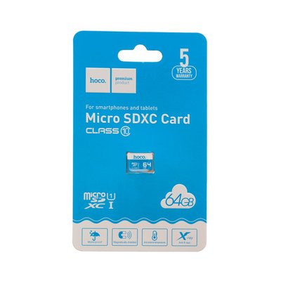 Карта Пам'яті Hoco MicroSDXC 64gb 10 Class ЦУ-00021931 фото